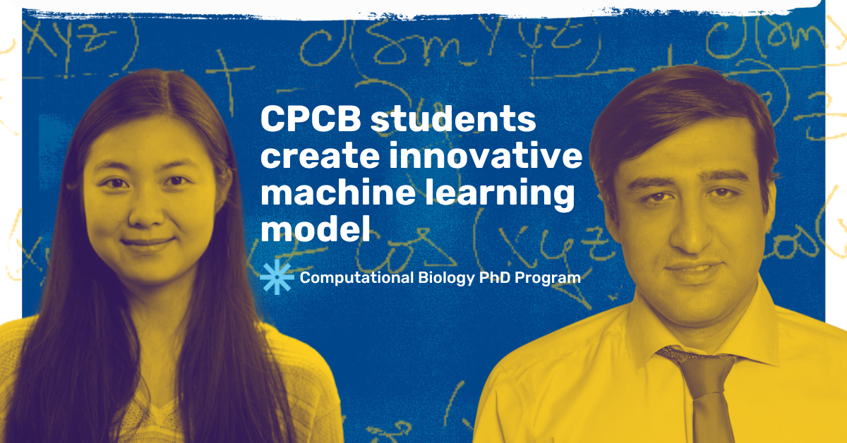 Javad Rahimikollu and Hanxi Xiao, students in the Joint Carnegie Mellon-University of Pittsburgh PhD Program in Computational Biology (CPCB)
