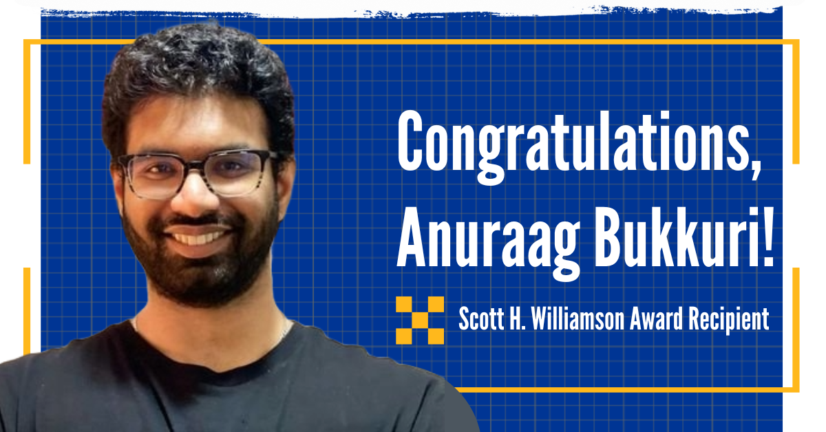 Anuraag Bukkuri, CPCB student earns award